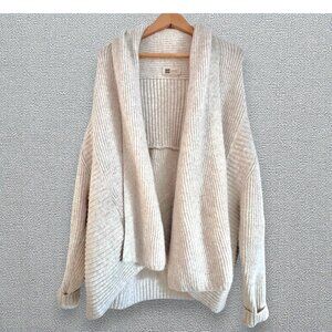 Oversized Cocoon Cardigan | Super Soft Ribbed Knit | Pockets | Cozy Open Front |